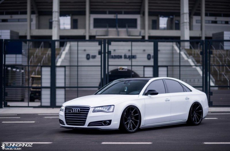 Maxton Seitenschweller Ansatz für Audi A8 D4 schwarz Hochglanz AU-A8-D4-SD1-G