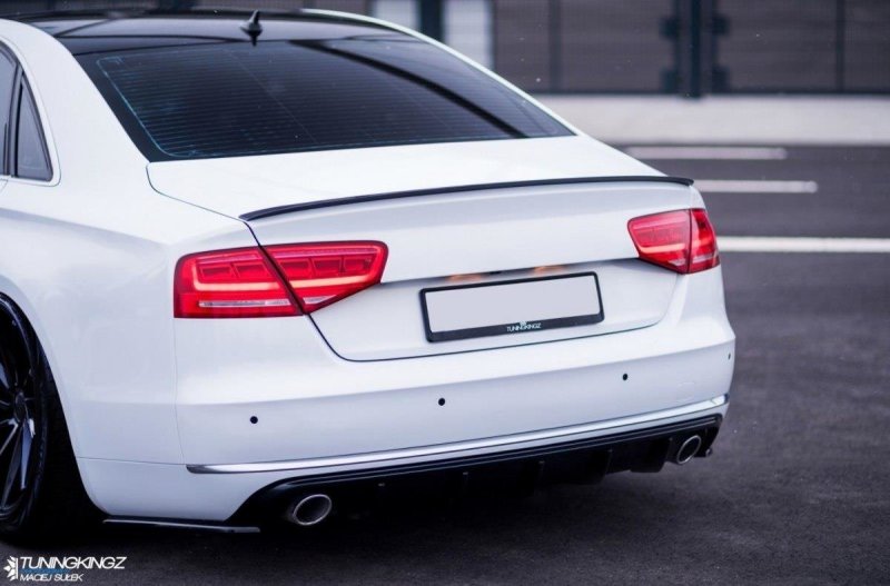 Maxton Spoiler CAP für Audi A8 D4 schwarz Hochglanz AU-A8-D4-CAP1-G