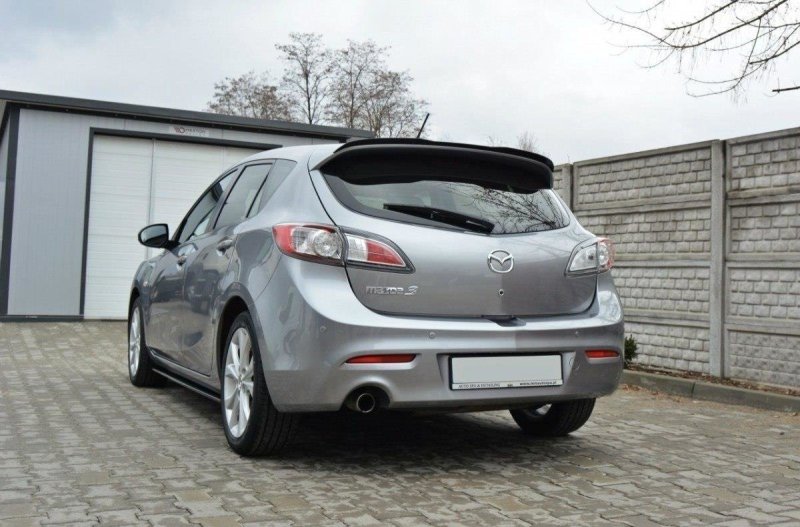 Maxton Spoiler CAP für MAZDA 3 MK2 SPORT (vor Facelift) schwarz Hochglanz MA-3-2-SPORT-CAP1-G