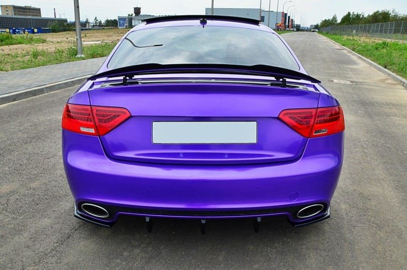Maxton Heck Ansatz Flaps Diffusor für Audi RS5 Mk1 8T Facelift schwarz Hochglanz AU-RS5-1F-RSD1-G