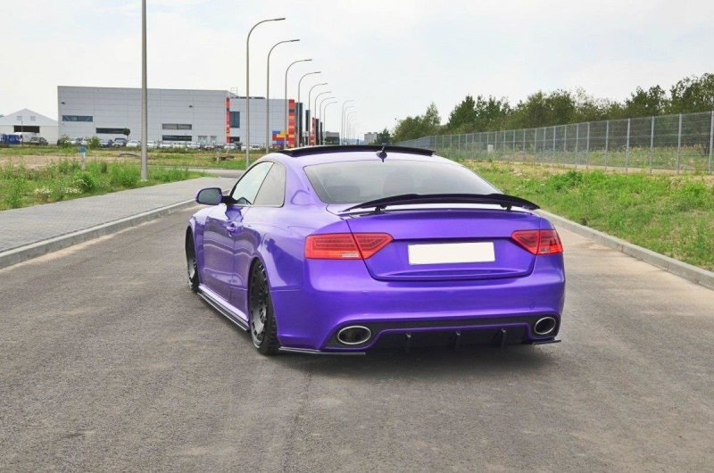 Maxton Diffusor Heck Ansatz für Audi RS5 Mk1 8T Facelift schwarz Hochglanz AU-RS5-1F-RS1-G