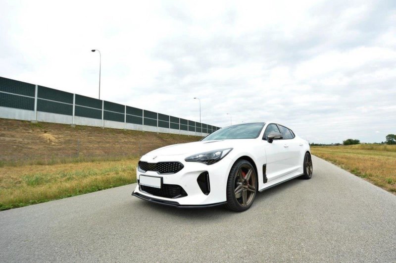 Preview: Maxton Front Ansatz V.2 für KIA STINGER GT schwarz Hochglanz KI-ST-1-GT-FD2-G