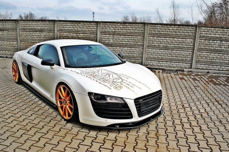 Maxton Seitenschweller Ansatz für Audi R8 Mk.1 schwarz Hochglanz AU-R8-1-SD1-G