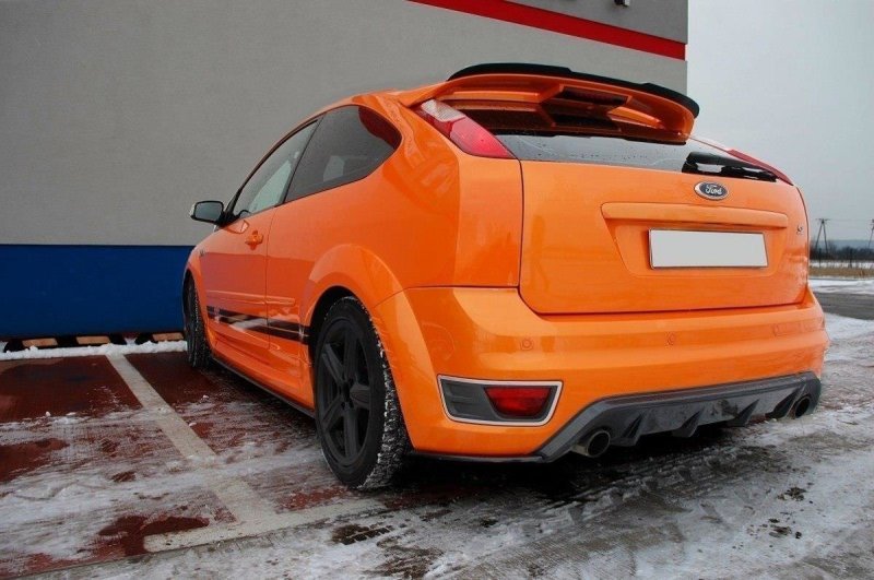 Maxton Heck Ansatz Flaps Diffusor V.2 für Ford Focus ST Mk2 schwarz Hochglanz FO-FO-2-ST-RSD2-G