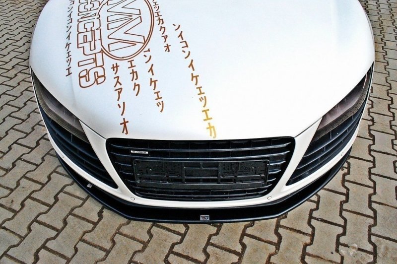 Maxton Front Ansatz für Audi R8 Mk.1 schwarz Hochglanz AU-R8-1-FD1+FD1R-G