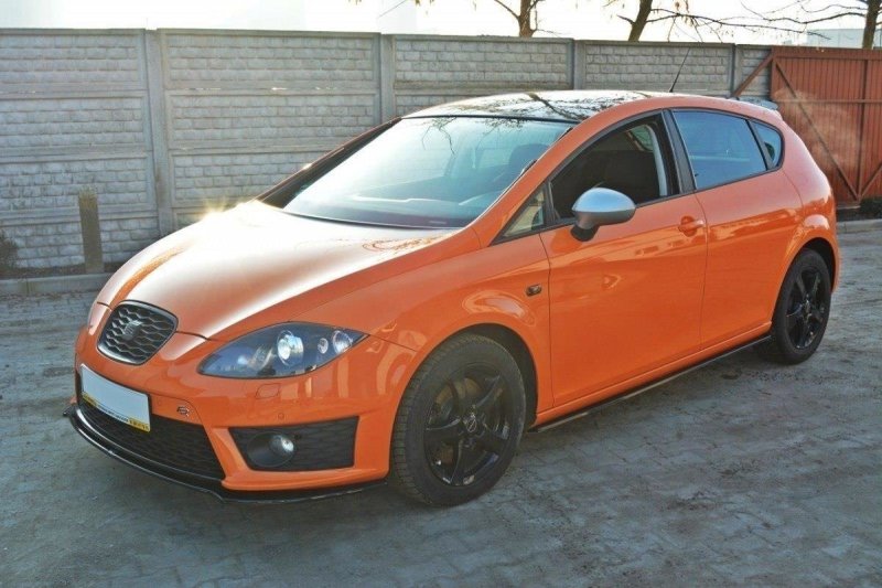 Maxton Front Ansatz V.2 für SEAT LEON MK2 CUPRA / FR Facelift schwarz Hochglanz SE-LE-2F-FR-FD2-G