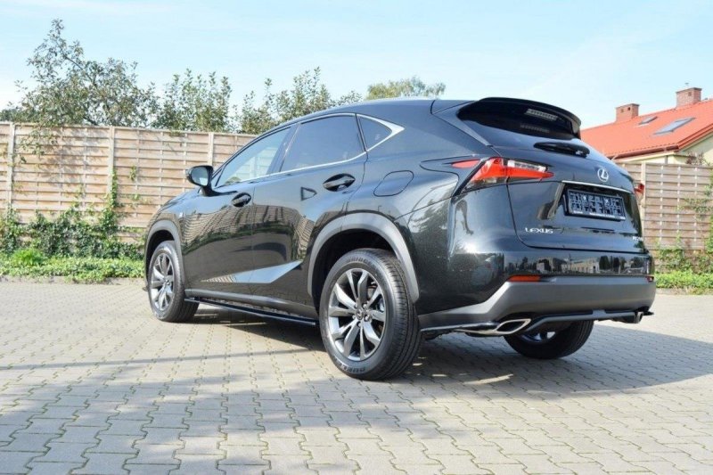 Preview: Maxton Heck Ansatz Flaps Diffusor für Lexus NX Mk1 T schwarz Hochglanz LE-NX-1-T-RSD1-G
