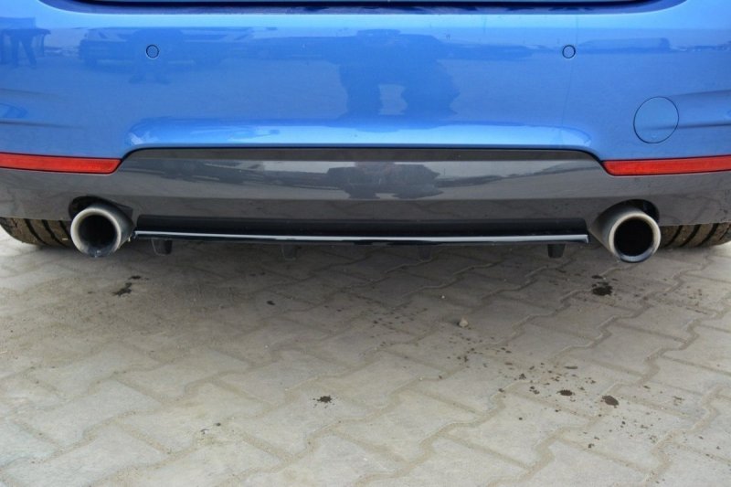 Maxton Mittlerer Diffusor Heck Ansatz für BMW 4er F32 M Paket im DTM LOOK schwarz Hochglanz BM-4-F32-MPACK-RD1+RD2-G