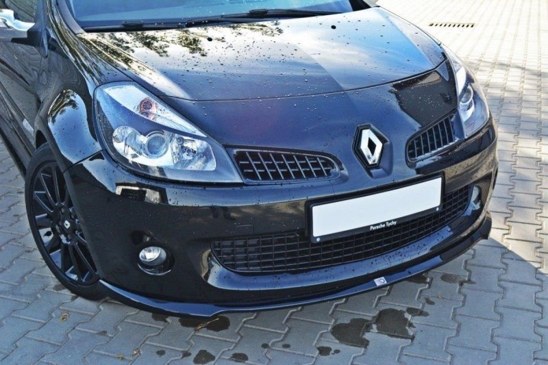 Maxton Front Ansatz für RENAULT CLIO III RS schwarz Hochglanz RE-CL-3-RS-FD1-G