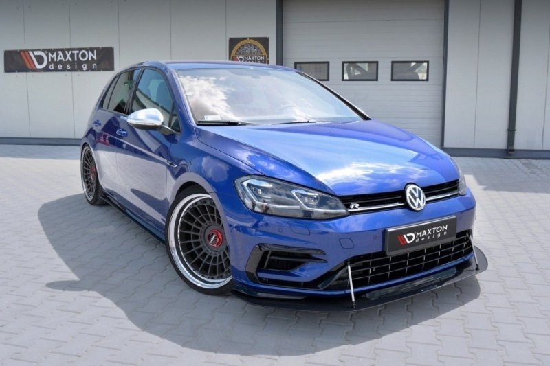Maxton HYBRID Racing Front Ansatz passend für VW GOLF 7 R Facelift Carbon Look VW-GO-7F-R-FD4G+CNC