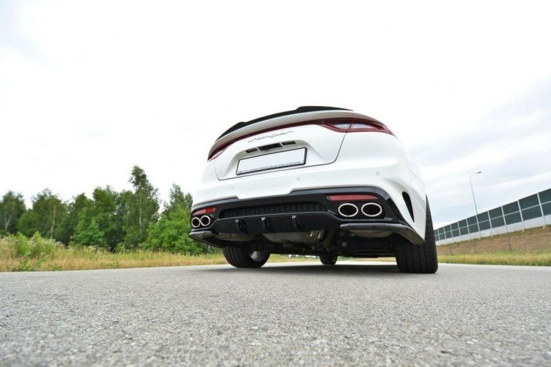 Maxton Diffusor Heck Ansatz für KIA STINGER GT schwarz Hochglanz KI-ST-1-GT-RS1-G