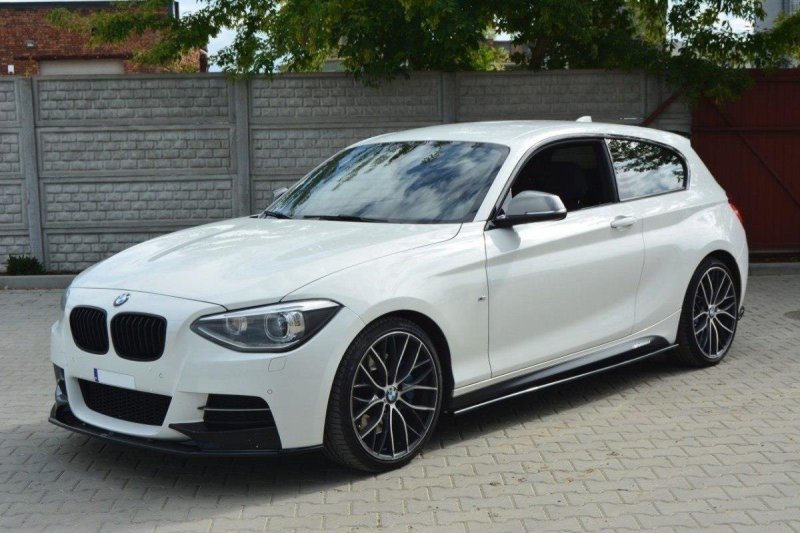 Maxton Seitenschweller Ansatz für BMW 1er F21 M135i / M140i / M-Paket schwarz Hochglanz BM-1-F20-M-SD1-G