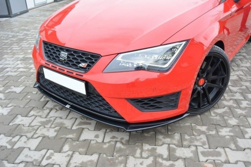Maxton Front Ansatz für SEAT LEON III CUPRA / FR schwarz Hochglanz SE-LE-3-FR-FD1-G