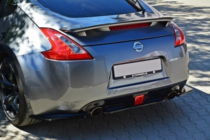 Maxton Mittlerer Diffusor Heck Ansatz für Nissan 370Z schwarz Hochglanz NI-370-RD1-G