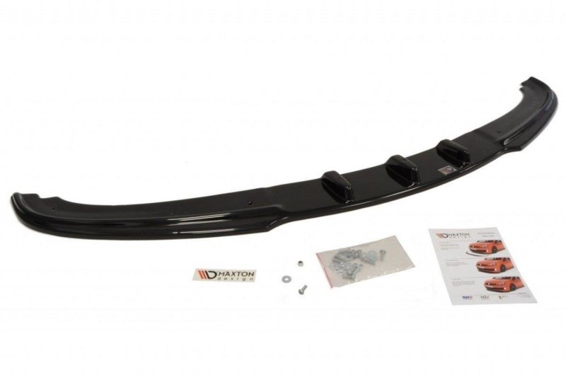Maxton Front Ansatz V.1 für BMW 3er E90 / E91 Facelift schwarz Hochglanz BM-3-90F-FD1-G