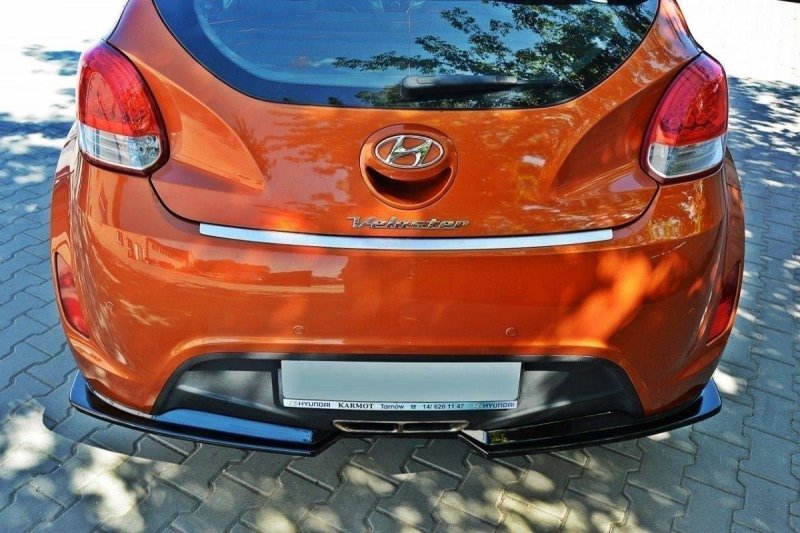 Maxton Diffusor Heck Ansatz für Hyundai Veloster schwarz Hochglanz HY-VE-RSD1-G