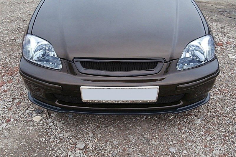 Maxton Front Ansatz für HONDA CIVIC MK6 EJ9 schwarz Hochglanz HO-CI-6-FD1-G