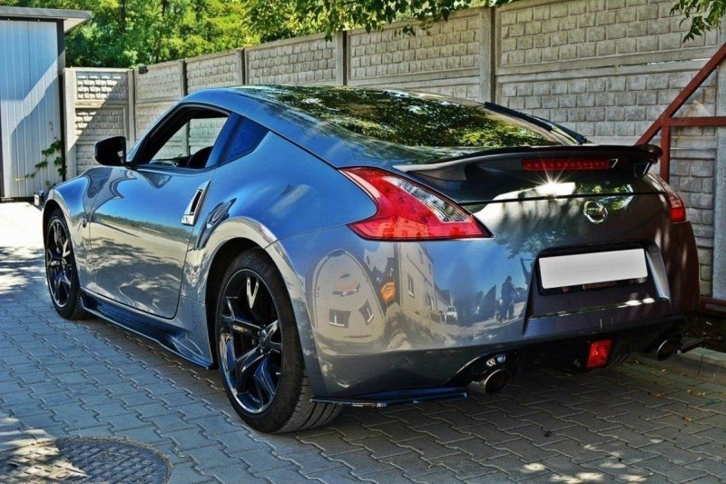 Maxton Seitenschweller Ansatz für Nissan 370Z schwarz Hochglanz NI-370-SD1-G