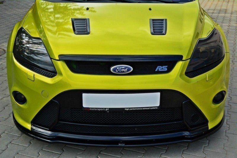 Maxton Front Ansatz V.2 für Ford Focus RS Mk2 schwarz Hochglanz FO-FO-2-RS-FD2-G