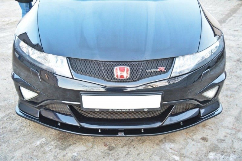 Maxton Front Ansatz für HONDA CIVIC VIII TYPE R GP schwarz Hochglanz HO-CI-8-TYPE-R-GP-FD1-G