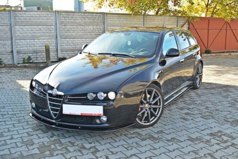 Maxton Front Ansatz für v.2 ALFA ROMEO 159 schwarz Hochglanz AL-159-FD2-G