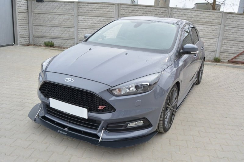 Maxton Hybrid Front Ansatz V.1 für Ford Focus ST Mk3 FL FO-FO-3F-ST-CNC-FD1+CUPRA