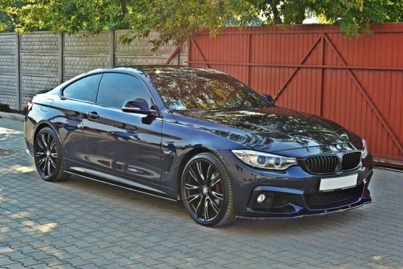 Maxton Seitenschweller Ansatz für BMW 4er F32 M Paket schwarz Hochglanz BM-4-F32-MPACK-SD1-G