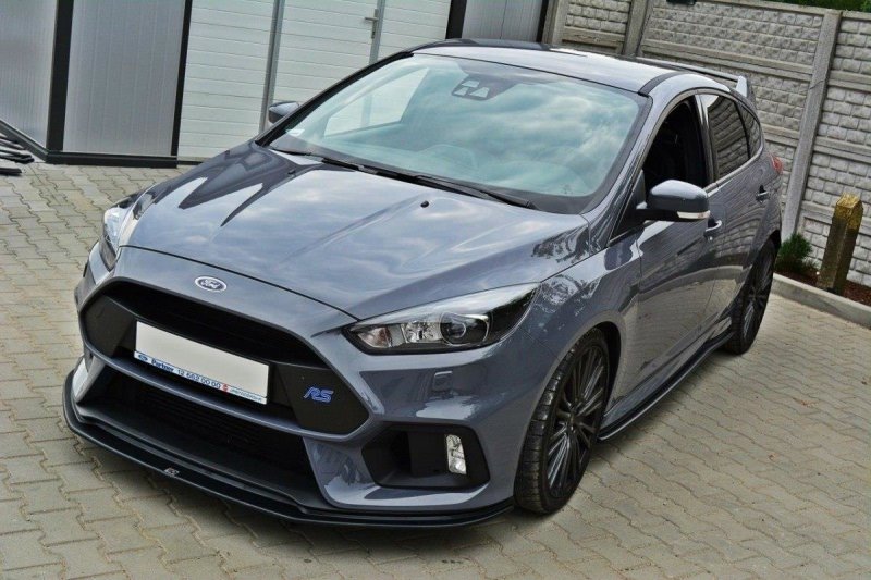 Maxton Front Ansatz V.3 für Ford Focus RS Mk3 schwarz Hochglanz FO-FO-3-RS-FD3-G