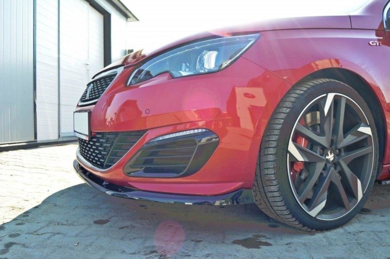 Preview: Maxton Front Ansatz für v.2 PEUGEOT 308 II GTI schwarz Hochglanz PE-308-GTI-FD2-G