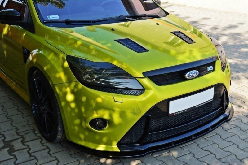 Maxton Front Ansatz V.1 für Ford Focus RS Mk2 schwarz Hochglanz FO-FO-2-RS-FD1-G