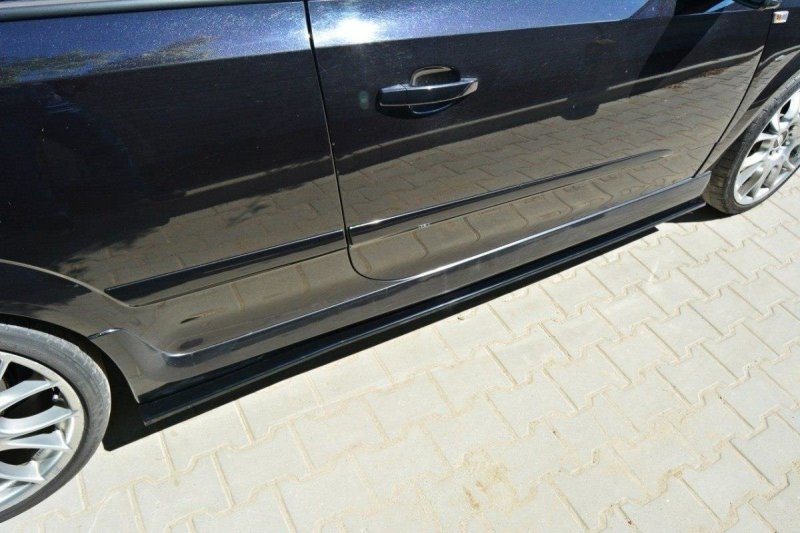 Maxton Seitenschweller Ansatz für OPEL ASTRA H (FOR OPC / VXR) schwarz Hochglanz OP-AS-3-OPC-SD1-G