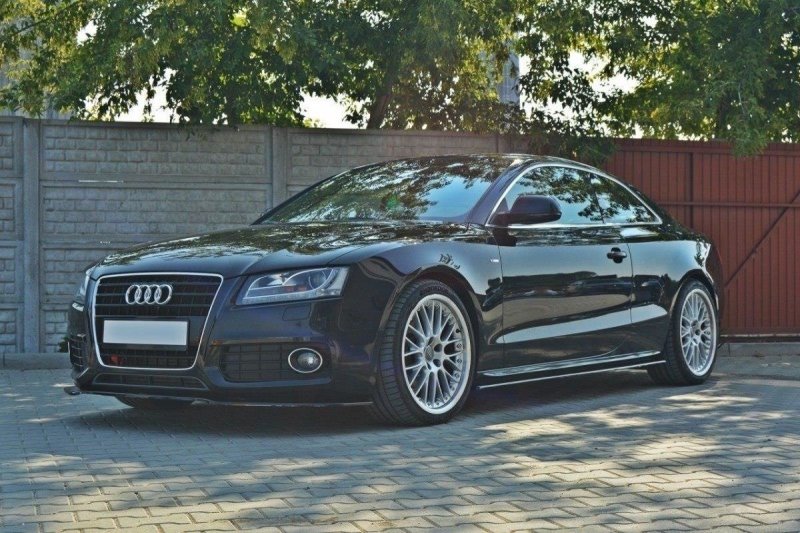 Maxton Seitenschweller Ansatz für Audi S5 / A5 / A5 S-Line 8T / 8T FL schwarz Hochglanz AU-A5-SLINE-SD1-G