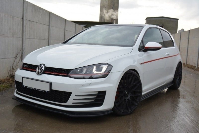 Maxton Seitenschweller Ansatz für VW GOLF 7 GTI PREFACE/FACELIFT (breit) schwarz Hochglanz VW-GO-7/7F-GTI-SD1-G