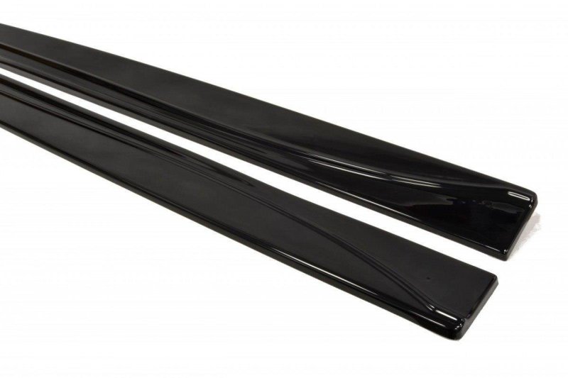 Maxton Seitenschweller Ansatz für JAGUAR XF X250 Facelift schwarz Hochglanz JA-XF-1F-SD1-G