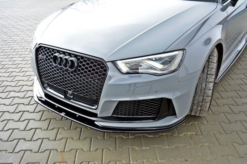 Maxton Front Ansatz V.2 für Audi RS3 8V Sportback schwarz Hochglanz AU-RS3-8V-FD2-G