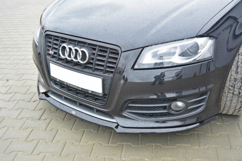 Maxton Front Ansatz V.1 für Audi S3 8P FL schwarz Hochglanz AU-S3-2F2-FD1-G