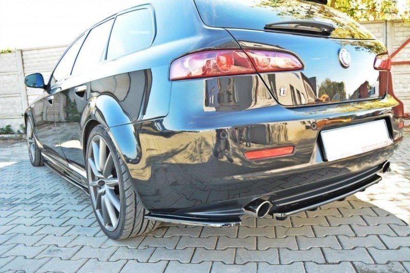 Maxton Heck Ansatz Flaps Diffusor für ALFA ROMEO 159 schwarz Hochglanz AL-159-RSD1-G