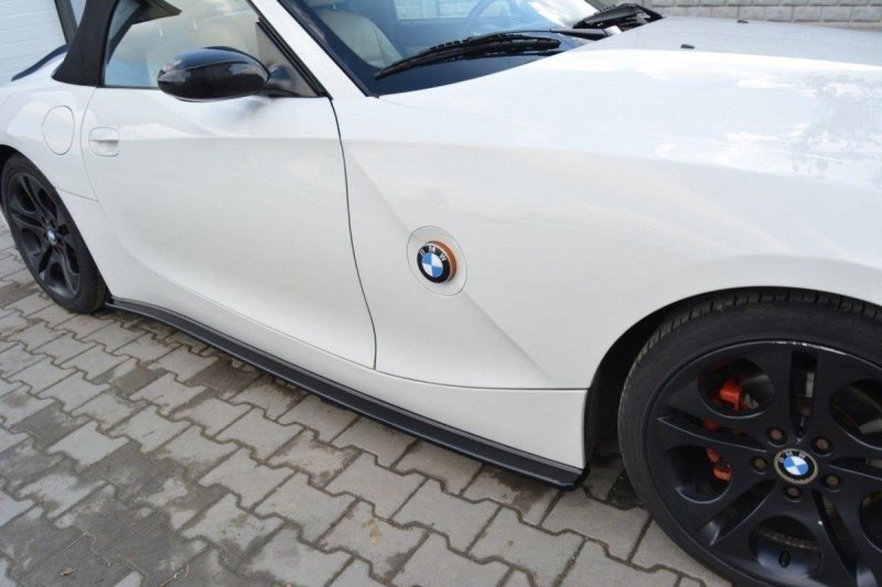 Maxton Seitenschweller Ansatz für BMW Z4 E85 / E86 vor Facelift schwarz Hochglanz BM-Z4-85-SD1-G