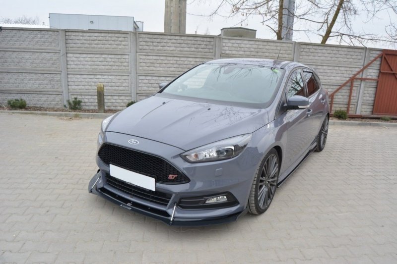 Maxton Hybrid Front Ansatz V.2 für Ford Focus ST Mk3 FL FO-FO-3F-ST-CNC-FD2+CUPRA