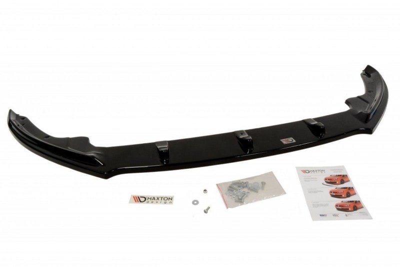 Maxton Front Ansatz V.1 für Skoda Rapid schwarz Hochglanz SK-RA-1-FD1-G