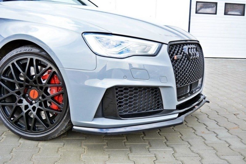 Maxton Front Ansatz V.1 für Audi RS3 8V Sportback schwarz Hochglanz AU-RS3-8V-FD1-G