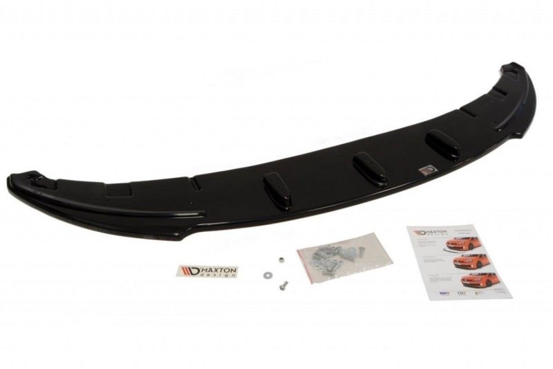 Maxton Front Ansatz für BMW 1er E81 / E87 Facelift schwarz Hochglanz BM-1-81F-FD1-G