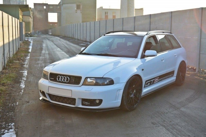 Maxton Seitenschweller Ansatz für AUDI RS4 B5 schwarz Hochglanz AU-RS4-B5-SD1-G