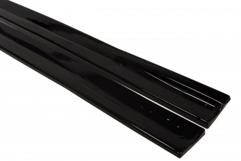 Maxton Seitenschweller Ansatz für OPEL ASTRA H (FOR OPC / VXR) schwarz Hochglanz OP-AS-3-OPC-SD1-G