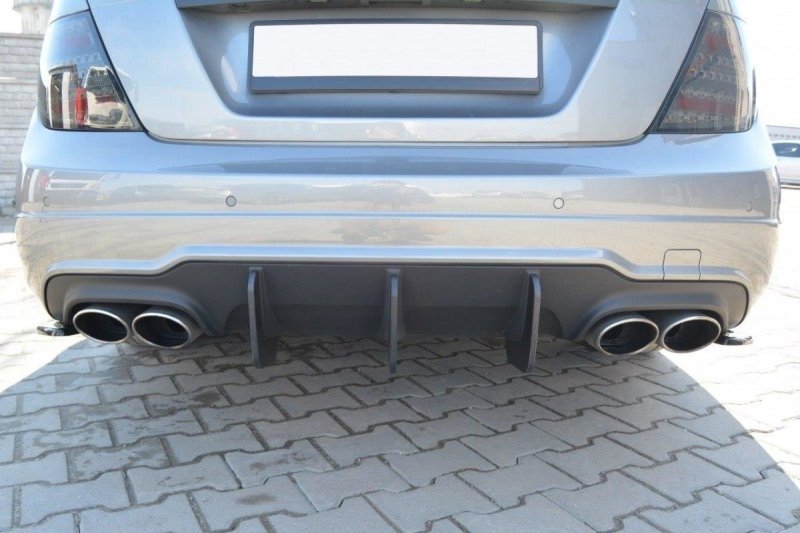 Maxton Diffusor Heck Ansatz für Heckschürze für v.2 Mercedes C W204 AMG-Line (FACELIFT) MEC204AMGLINECNC-RS3B