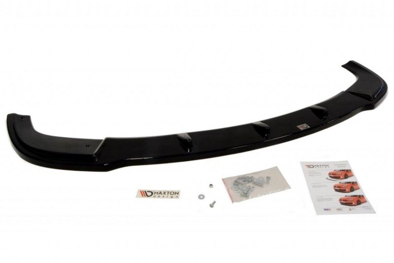 Maxton Front Ansatz für BMW 5er E60 M Paket schwarz Hochglanz BM-5-60F-MPACK-FD1-G