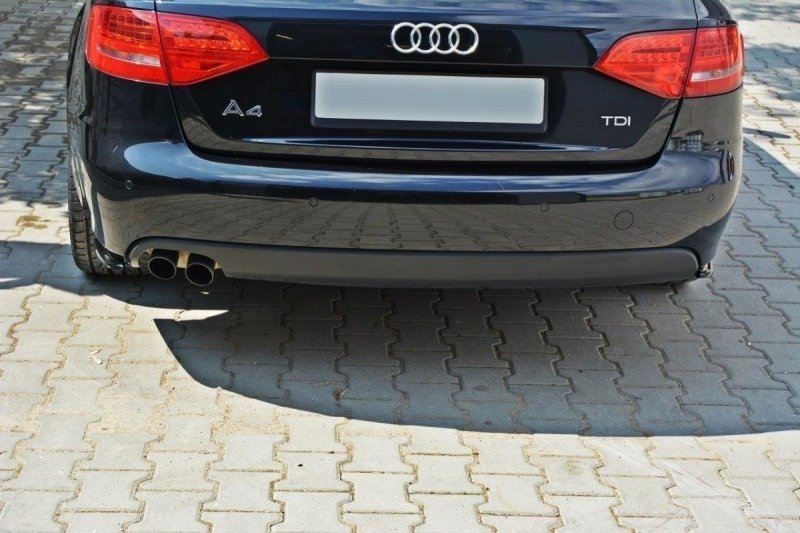 Maxton Heck Ansatz Flaps Diffusor für Audi A4 B8 schwarz Hochglanz AU-A4-B8-RSD1-G