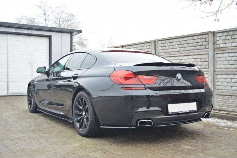 Maxton Mittlerer Diffusor Heck Ansatz für BMW 6er Gran Coupé M Paket  schwarz Hochglanz BM-6-06-GC-M-PACK-RD1-G