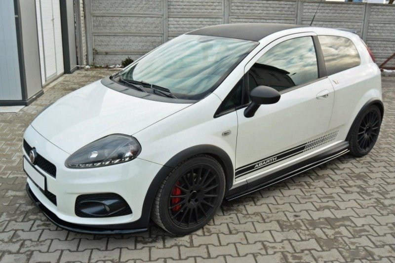 Maxton Seitenschweller Ansatz für FIAT GRANDE PUNTO ABARTH schwarz Hochglanz FI-GP-ABARTH-SD1-G