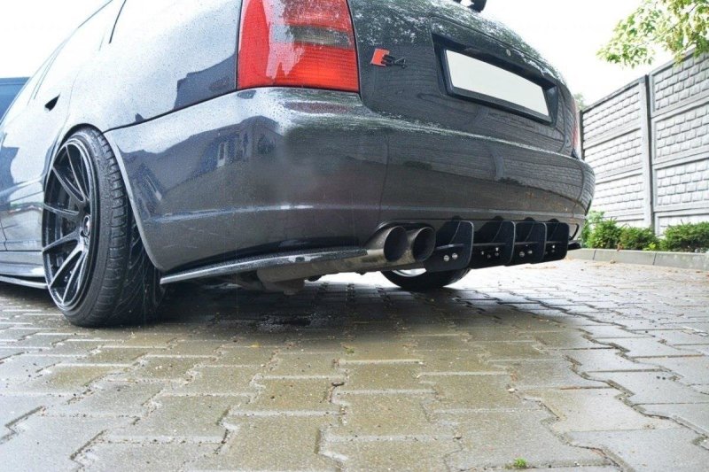 Maxton Diffusor Heck Ansatz für Heckschürze für AUDI S4 B5 Avant AU-S4-B5-CNC-RS1